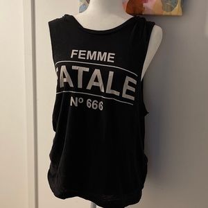 Smithson Femme Fatale Print Sleeveless Tee